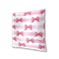 thumbnail image 3 of Horizontal Pink Stripes Bows Watercolor Throw Pillow Covers Pillowcases 20 x 20 Inch Home Decor 2 Packs for Bedroom Sofa, 3 of 6