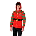 thumbnail image 2 of RWB Slim Fit Women's Ugly Christmas Sweaters Santa Elf Hoody Pullover Small Red, 2 of 7