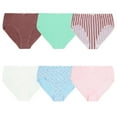 thumbnail image 2 of Curve Muse Womens Plus Size 100% Cotton Mid Waist Briefs Panties Underwear-6PK-PackB-XXL, 2 of 6