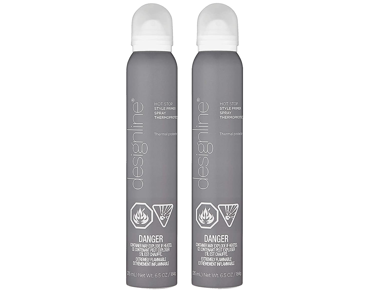 Hot Stop Style Primer, 2 Pack, 6.5 oz - Regis DESIGNLINE - Heat Styling Protectant Spray Enhances Styling Results (2 Pack) (6.5 oz)