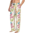 thumbnail image 3 of Kdxio Retro Colorful Butterfly Print Men's Sleep Pajama Pant Lounge Pants with Pockets, 3 of 8