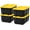 Yellow, variant on IRIS USA 27Gal/108Qt 4 Pack Large All-Weather Heavy-Duty Stackable Storage Plastic Bin Tote Container with Quick Snap Lid, (30" L x 20" W x 14" H)