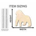 thumbnail image 2 of Unfinished Wood Gorilla Shape - Animal - Wildlife - Craft - up to 46" DIY 4" / 1/2", 2 of 3