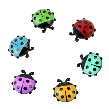 

Yrtoes 6Pcs Mini Ladybug Fridge Magnets Creative Refrigerator Magnetic Stickers Refrigerator magnet