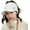 White, variant on Knit Beanie Hat for Women High Bun Ponytail Skull Cap Stretch Winter Chunky Warm Visor Brim Crochet Hats