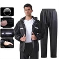 thumbnail image 3 of Conjunto de Chubasquero para Hombre MáScara Impermeable Chubasquero Trabajo Al Aire Libre Senderismo Ciclismo Pesca Chubasquero Chubasquero una Prueba de Tormentas, XXXL, 3 of 5