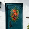 thumbnail image 3 of Fall Harvest Teardrop Swag Rustic Wall Hanging Ornament Sunflower Autumn Wreath, 3 of 9