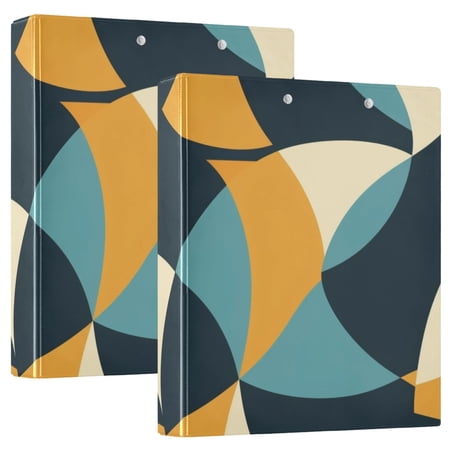 Art Lines Hardcover 3 Ring Binder 1.5 inch Round Rings with Interior Pockets Binders Organizer Office School 2 Pack