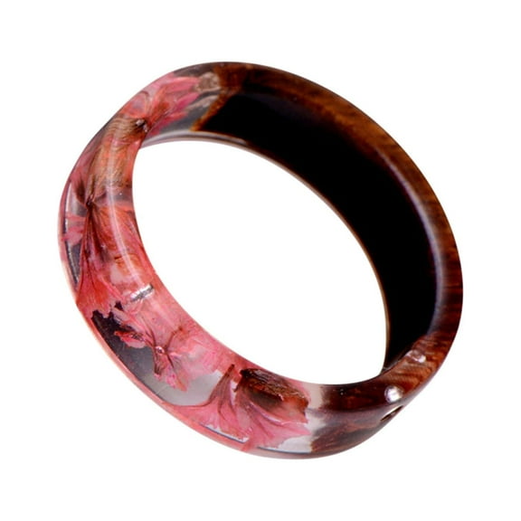 CILENON Non Tarnish Gold Rings Resin Ring Beautiful Flower Resin Rings Gift for Women And Men Fashion Jewelry Special Gifts Rubber Rings Women Silver Ring Ring Set(D,One Size)