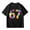 Black, variant on 67 Six Seven Letter T-Shirts For Kids T-Shirts Casual Girls Summer Short Sleeve T Shirt Cute Cartoon Number Print Top For Children Lightweight Soft Tee Red 140(9-10 Years)
