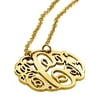 Personalized Handmade Women's Monogram Necklace 1 1/4, Available in Sterling Silver, 10kt Gold and 14kt Gold, 14, 16, 18 and 20 Long
