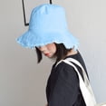 thumbnail image 2 of EnJoCho Fall Hat for Women Fisherman Hat Summer Visor Simple Casual Hat Trimmed Basin Hat Foldable Washed Cloth Hat, 2 of 9