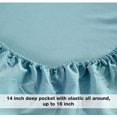 thumbnail image 4 of - Embroidery 4-Piece Bed Sheet Set with Deep Pocket Fitted Sheet \u2013 Ultra Soft Brushed Microfiber Bed Sheets, Wrinkle, Fade and Stain Resistant (Full/Double, Blue), 4 of 6