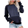 thumbnail image 1 of Wyzesi Chandails en Molleton Rouges pour Filles Mode Décontractée Rayé Couleur Unie Imprimé avec Poche Col Rond Manches Longues Sweat à Capuche Rose pour Femmes Zip, 1 of 5