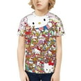 thumbnail image 7 of Hello Kitty T Shirts For Girls Boys, 3d Print Cartoon Graphics T Shirt, Youth Crewneck T-Shirt, Unisex Short Sleeve Top Tees Age 4-16 Years, 7 of 7