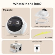VividEye 2K Pet Camera Robot with AI, Movable Indoor WiFi Cam, Whole-Home Auto Patrol, Auto-Recharge, 360° Pet Finder, 2-Way Audio, Bark & Sound Alerts for Dogs and Cats