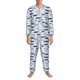 thumbnail image 3 of Balery Blue Fish Pijama para Hombre de Dos Piezas con Manga Larga, Conjunto de Dormir y Descanso Suave con Bolsillos-X-Large, 3 of 7