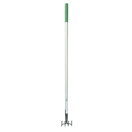 Expert Gardener Fiberglass Long Handle 4-Tine Cultivator with Comfort End Grip