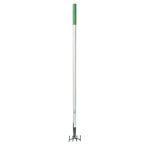 Expert Gardener Fiberglass Long Handle 4-Tine Cultivator with Comfort End Grip
