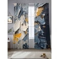 thumbnail image 2 of Abstract Ombre Sheer Curtains 96 Inch Length 2 Panels Set, Modern Farmhouse Chic Oil Painting Voile Window Treatment Semi Sheer Long Curtains Drapes for Bedroom/Living Room/Kitchen 52"x96"x2, 2 of 7
