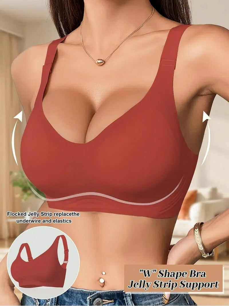 Seamless Wireless Bras For Women - Full Coverage Comfort Bralette With Back Smoothing Support