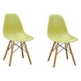 thumbnail image 5 of Mod Made Paris Tower Dining Side Chair With Wood Legs- Set Of 2 (White), 5 of 10