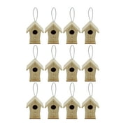 Creative Hobbies 12 Pack of Mini Wooden Bird Houses to Paint, Unfinished DIY Design Your Own Great for Crafts, Weddings, Bible Camp and More!