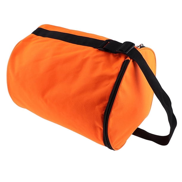 Bolsa de cubo redonda duradera, cesta deportiva, bolsa de almacenamiento para pelotas de tenis deportivas naranja