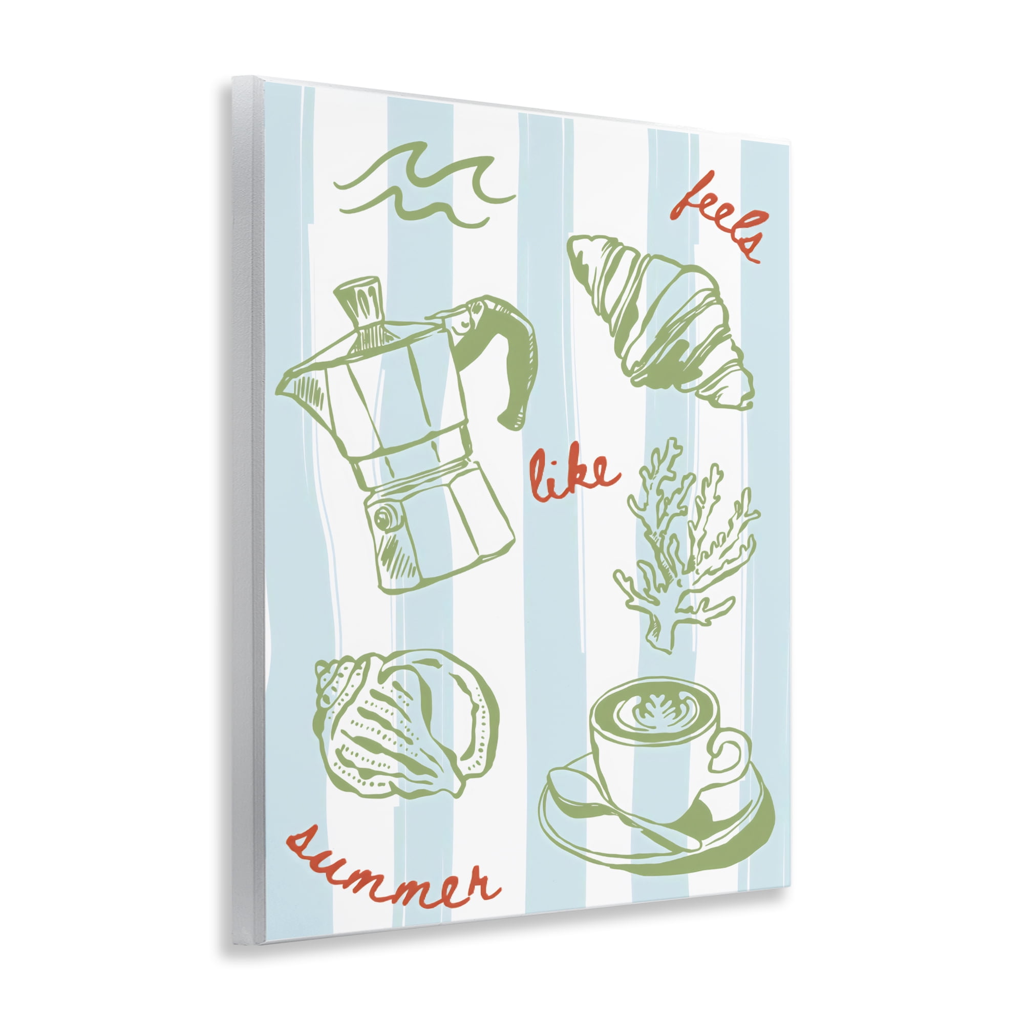 Stupell Industries Feels Like Summer on Stripes Wall Plaque Art, design by The Prints Vibe