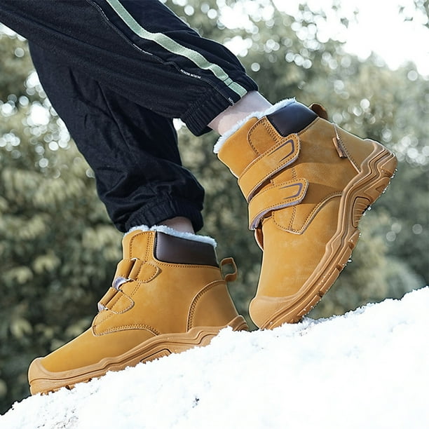 Botas de nieve forradas de piel Zapatos de tobillo Ninos ligeros para el invierno 32 Amarillo Wdftyju Tenis De Mujer Tenis De Hombre Walmart en linea