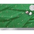 thumbnail image 2 of Soimoi Green Poly Georgette Fabric Glass,Straw & Drinks Summer Designs Fabric Prints By Yard 42 Inch Wide, 2 of 3