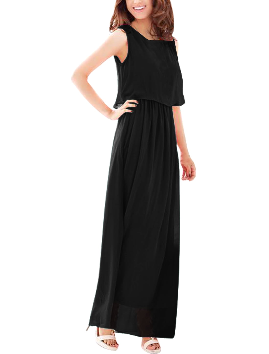 ladies black summer dress