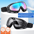 thumbnail image 2 of Ensemble de 2 Lunettes de Neige Résistantes aux Uv, Résistantes aux Uv, Adaptées aux Hommes, aux Femmes et aux Enfants - Verres Colorés et Noirs, 2 of 4