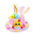 thumbnail image 2 of Kit de materiales para hacer gorros de Pascua para niños: manualidades de Pascua para proyectos de arte infantil Rosa, 2 of 9