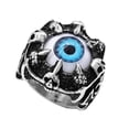 thumbnail image 4 of Retro Acero inoxidable Punk Rock Hombres Mujeres Biker Anillos Vintage Gothic Dragon Yinane Anillo de mal de ojo, 4 of 8