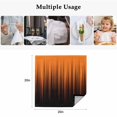 thumbnail image 5 of Burnt Orange Black Ombre Cloth Napkins, Modern Abstract Striped Gradient Washable and Reusable Dinner Napkins Set of 2, Table Napkin for Kitchen Party Birthday Wedding Hotel Housewarming 20"x20", 5 of 9