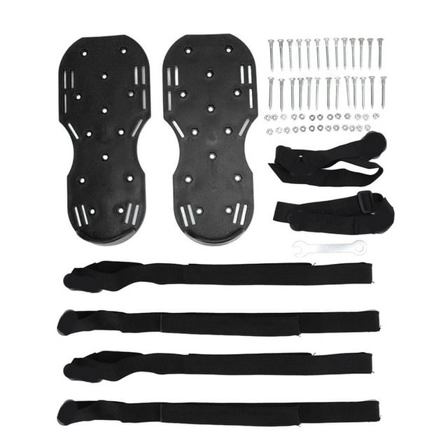 Visland Chaussures d'Aérateur de Pelouse avec Sangles, Conception Ajustable, Préassemblées, Sandales à Crampons Robustes, Outils d'Aérateur de Pelouse