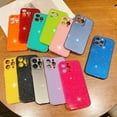 thumbnail image 6 of Case for iPhone 15,Super Cute Vibrant Neon Glitter Shiny Bling Sparkly Glossy Girly Case,Shockproof Slim Camera Protection Case for iPhone 15 Phone Case 6.1 Inch,Black, 6 of 9