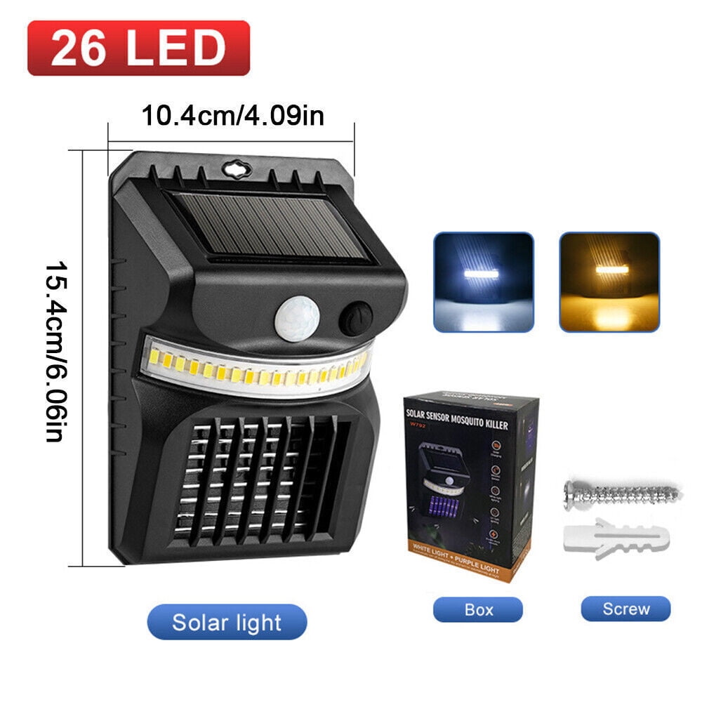 Cocobaby Outdoor Solar Powered LED Mosquito Lamp Fly Bug Insect Zapper Killer Trap Light