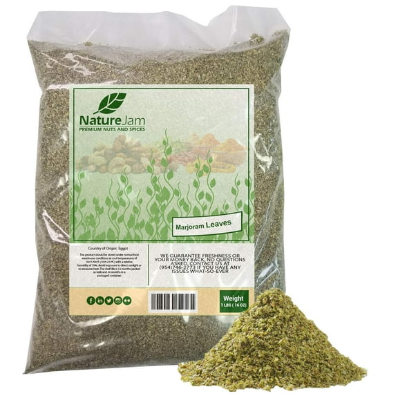 Naturejam Dried Marjoram Leaves 1 Pound Bulk Bag