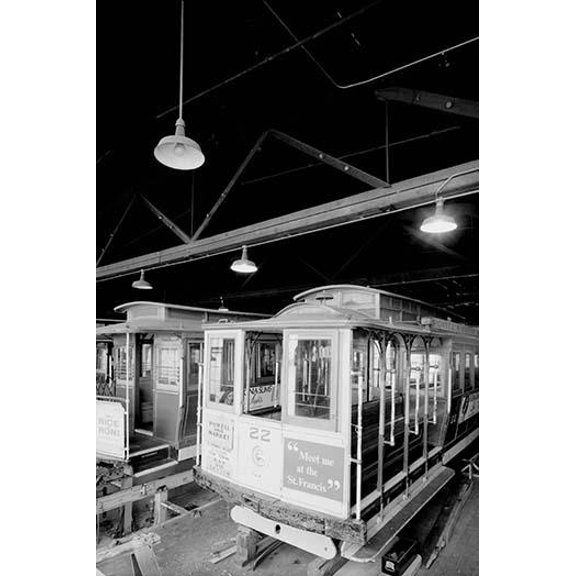 Cable Car Maintenance Bay- Fine Art Canvas Print (20" x 30")