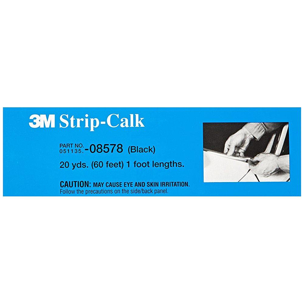 3m 08578 black 1' strip calk