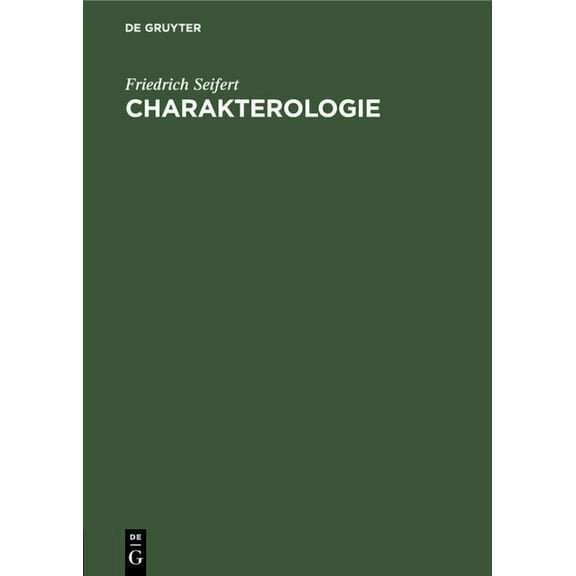 Charakterologie, (Hardcover)