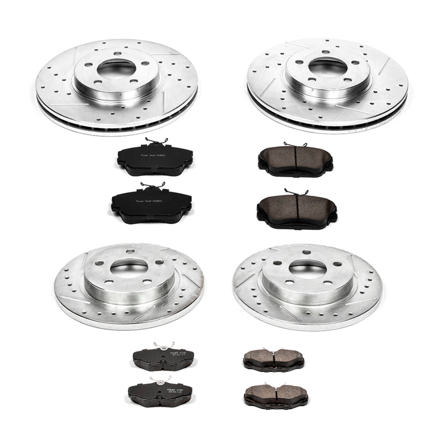 PowerStop Front and Rear Z23 Evolution Sport Carbon-Fiber Ceramic Brake Pad and Drilled & Slotted Rotor Kit Fits: FORD LINCOLN MERCURY Select Models K1320