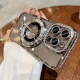 thumbnail image 5 of Glittering Rhinestone Magnetic Wireless Charging Phone Case - Shockproof, Soft, Transparent, Lens Protector, Protective Cover for iPhone 15, 14, 13, 12 Pro Max, 5 of 5