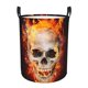 thumbnail image 1 of Balery Satanic Skull Cesta de ropa redonda con asas, impermeable, independiente, para ropa, juguetes, dormitorio y familia-Medium, 1 of 6
