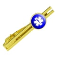 thumbnail image 1 of Star Of Life Medical Health EMT RN MD Round Tie Bar Clip Clasp Tack Gold Color Plated, 1 of 5