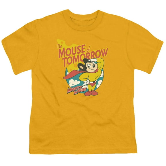 Mighty Mouse Mouse Of Tomorrow Youth 18/1 T-Shirt Gold