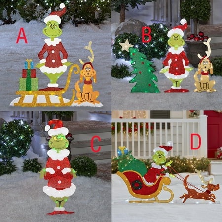 

Green Monster The Grinch Christmas lights home lights acrylic Christmas decorations outdoor patio decoration LED lights