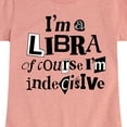thumbnail image 3 of Instant Message - Libra Indecisive - Toddler & Youth Girls Short Sleeve Graphic T-Shirt, 3 of 6